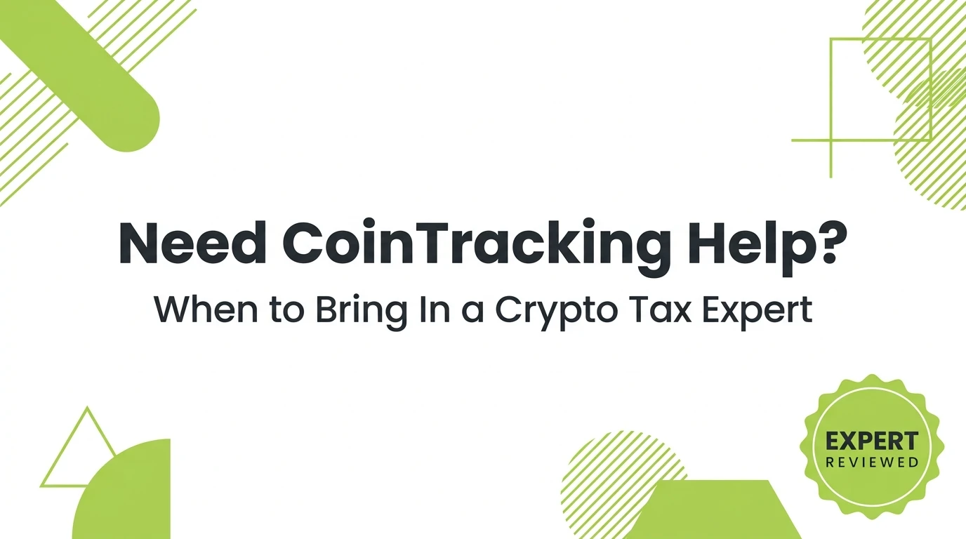 Count On Sheep | When to bring in a CoinTracking expert or crypto tax specialist