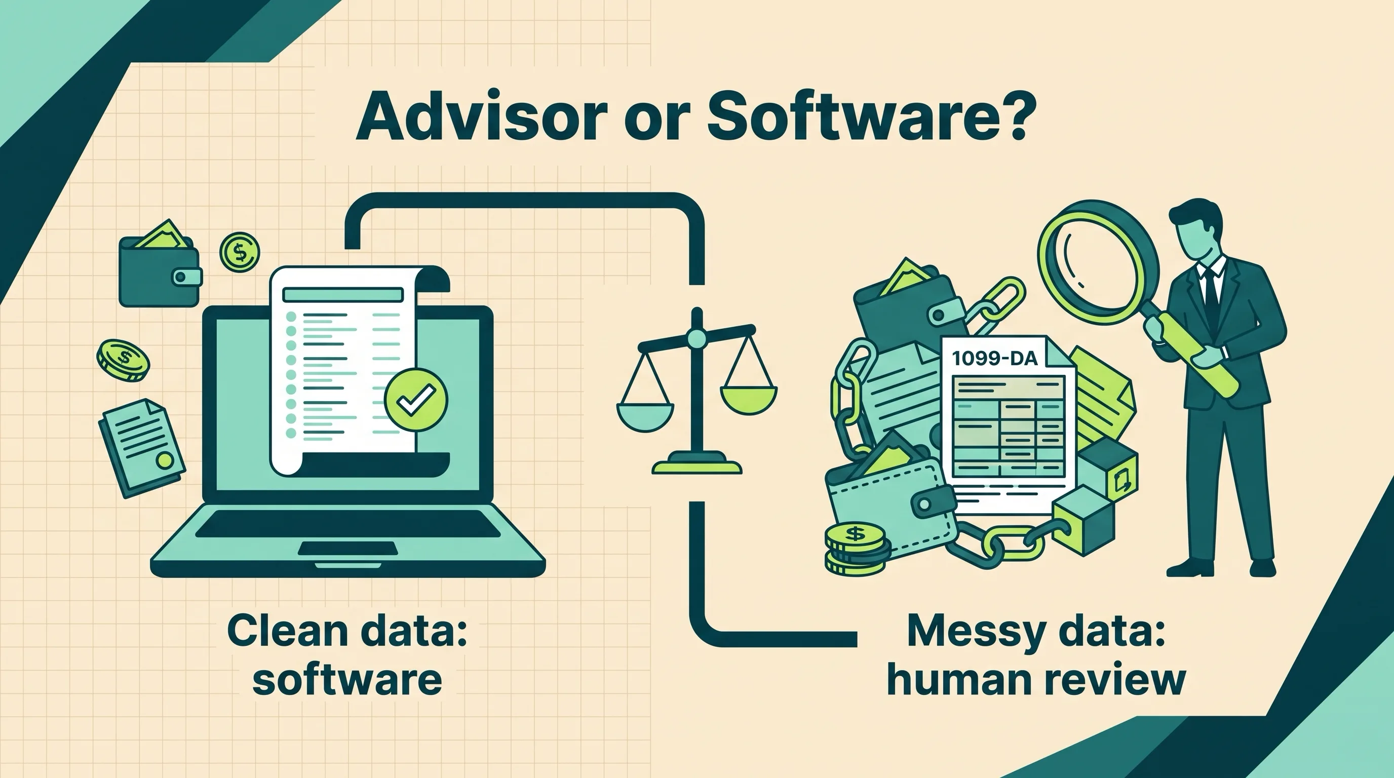 Crypto tax software automation compared with human expert reconciliation