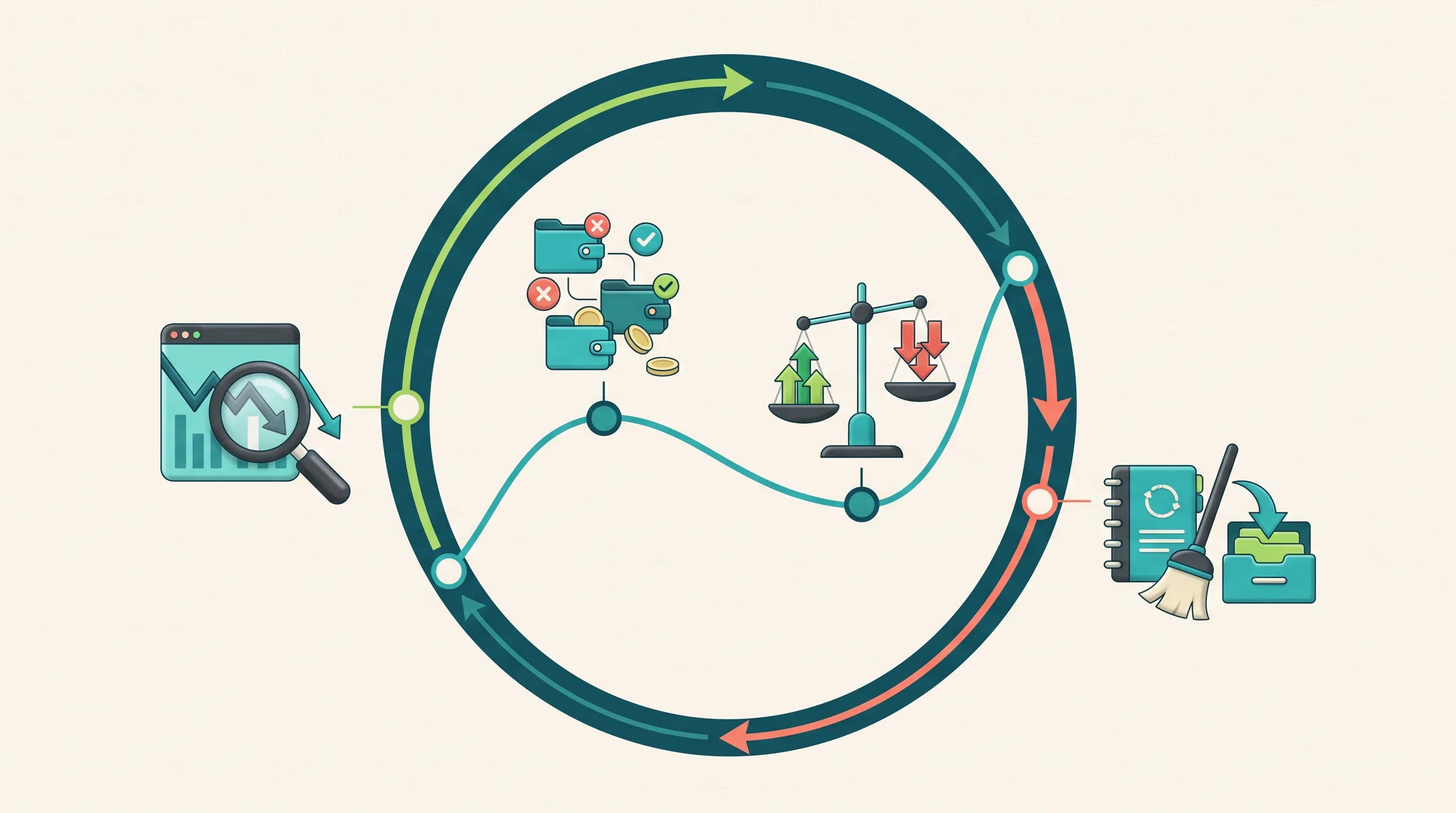 Year-round crypto loss reconciliation cycle from drawdown monitoring to final record cleanup