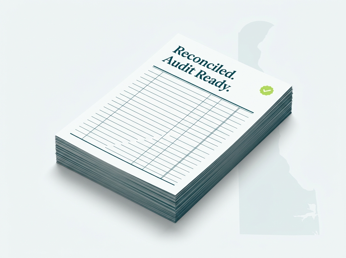 Delaware crypto tax service specialist audit-ready report illustration