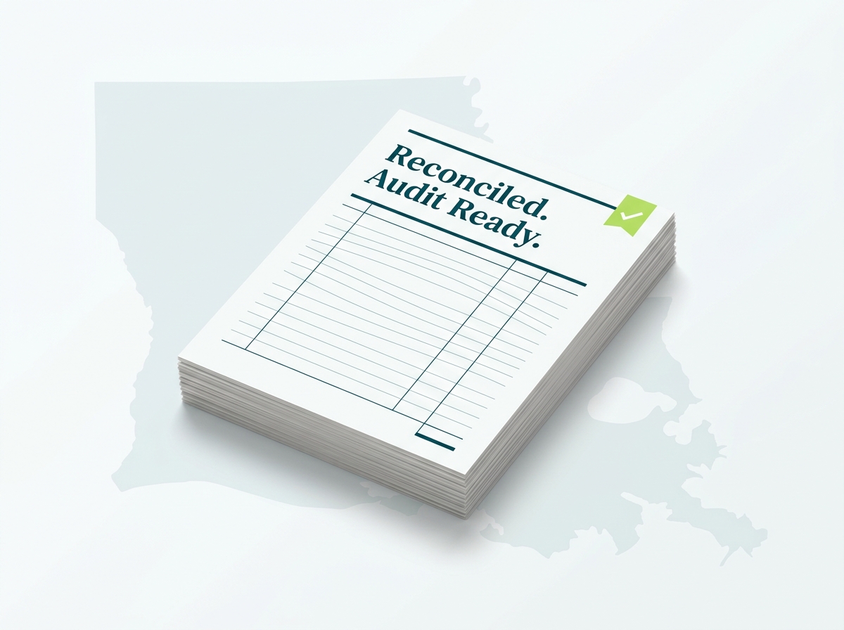 Louisiana crypto tax service specialist audit-ready report illustration