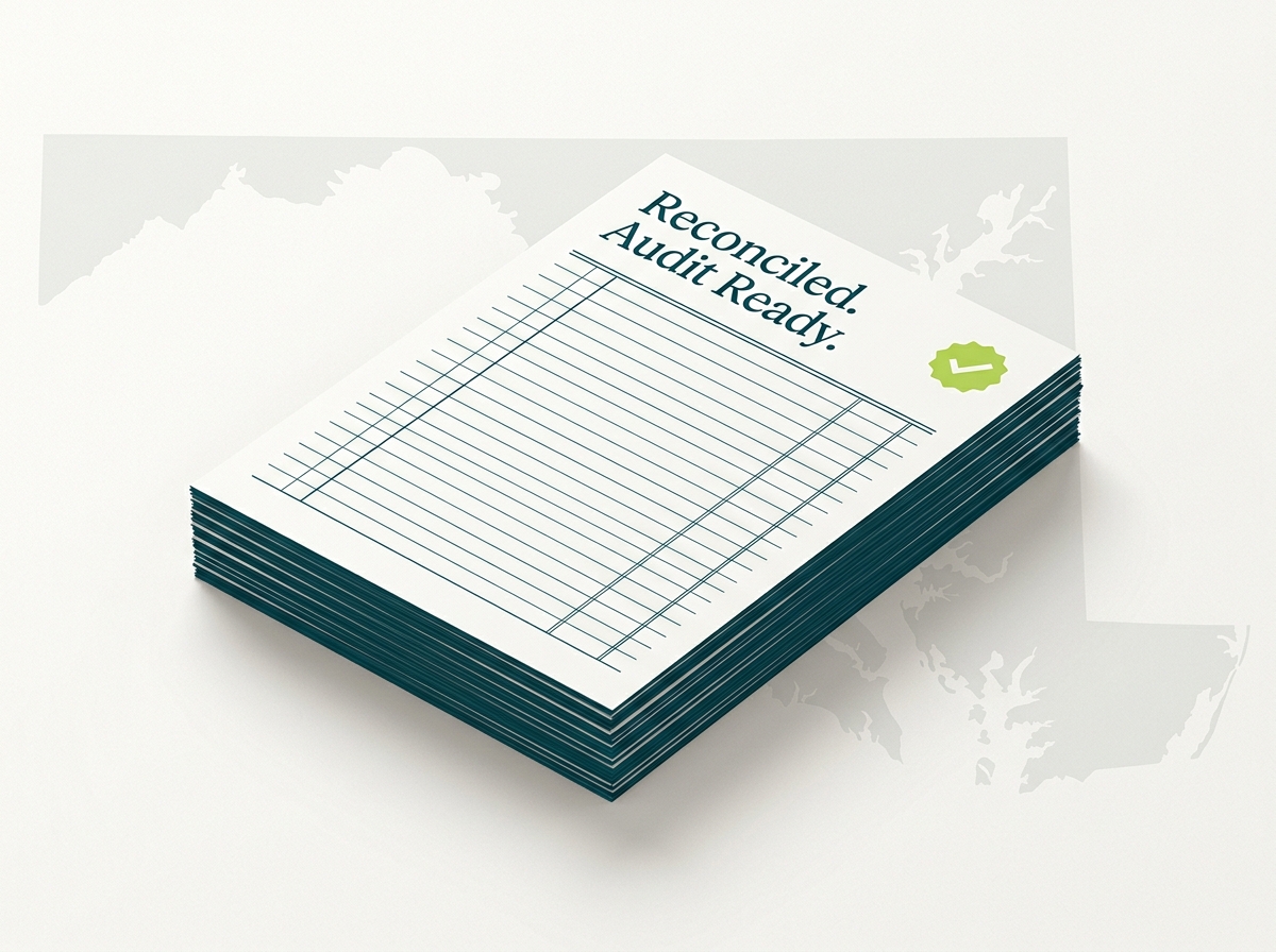 Maryland crypto tax service specialist audit-ready report illustration
