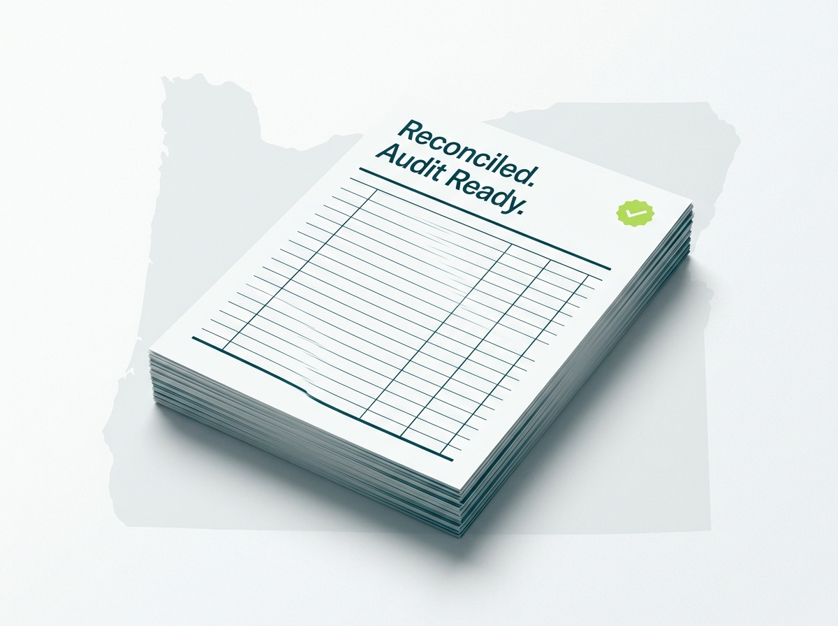 Oregon crypto tax service specialist audit-ready report illustration