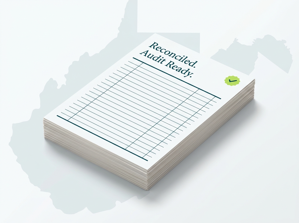 West Virginia crypto tax service specialist audit-ready report illustration