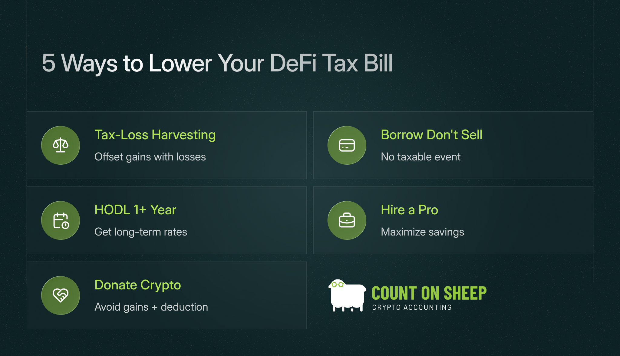 5 ways to lower your defi tax bill