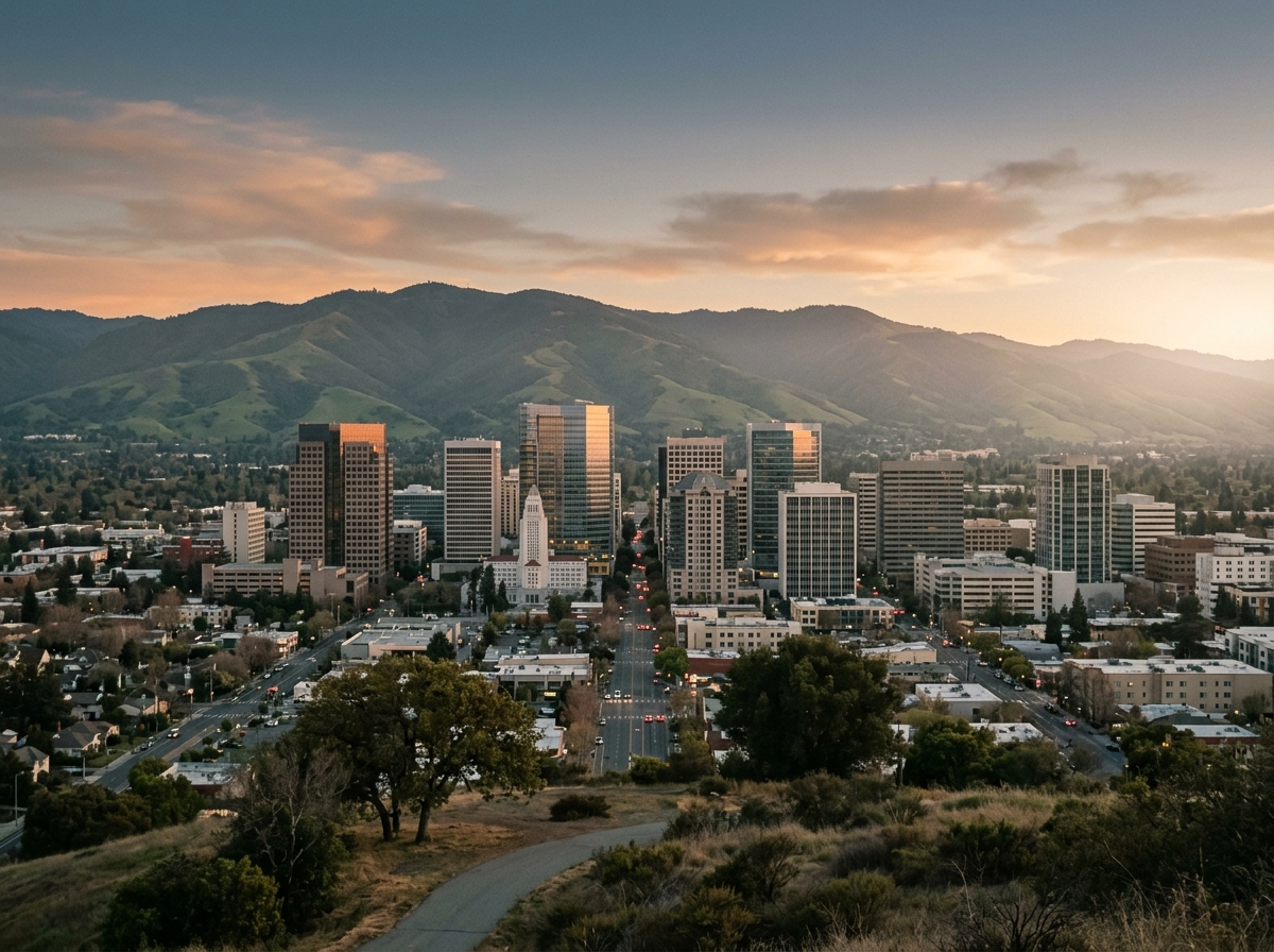 Iconic view of San Jose, CA