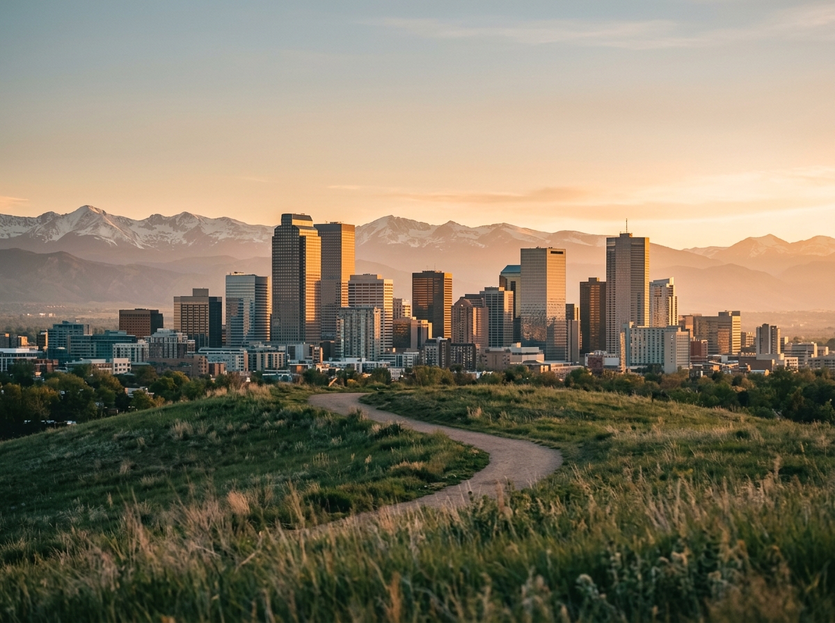 Iconic view of Denver, CO