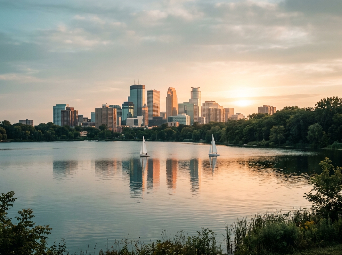 Iconic view of Minneapolis, MN